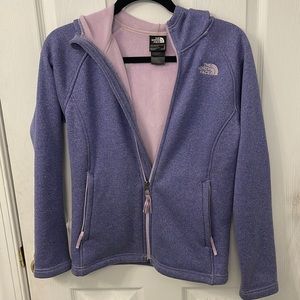 The North Face Girls Fill Zip Hooded Coat with cuddle soft interior
